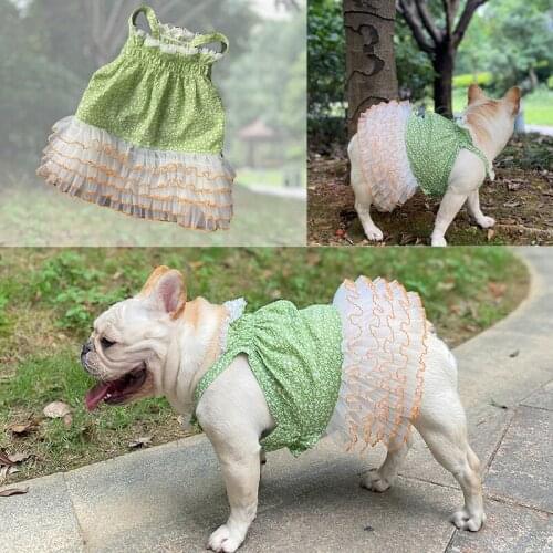 Dog Costumes Summer Dress for Small Dog Skirt French Bulldog Clothing Teddy Skirt Slip Corgi Poodle Pug Pomeranian Cat Pet Dress