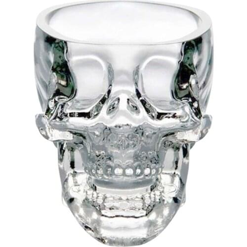 2cps 3pcs 4pcs 4 Size Crystal Skull Head Shot Glass Cup for Whiskey Wine Vodka Transparent Home Drinking Ware Man Gift Cup