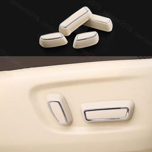 4x Beige Fit For Toyota Alphard 15-17 Inner Seat Adjust Button Case Cover Trim