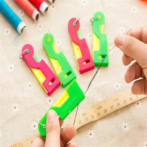 5pcs Elderly Use Automatic Skillful Sewing Needle Device Threader Thread Guide Tool