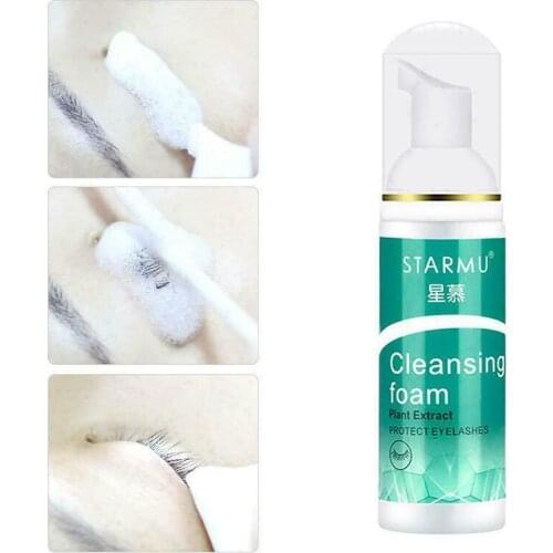 70ml Eye Lashes Cleaning Foam Eyelash Extension Detergent Cleanser Shampoo Makeup Tool Mascara Stains Clean Mild