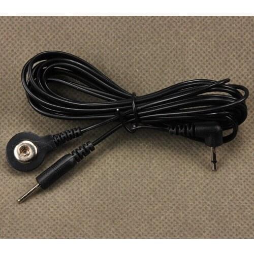 Electric Shock Sex Toys Accessories ,Electro Shock Therapy Black Cable, 1 Needle Pinhole Head + 1 Round Head Wires Parts