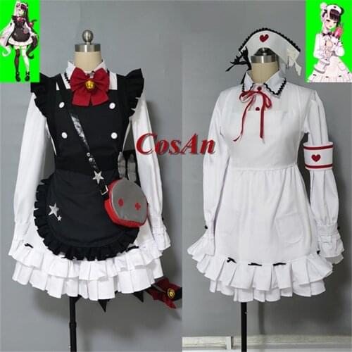 Anime VTuber Yorumi Rena Cosplay Costume Lovely Nurse Uniform Maid Dress Activity Party Role Play Clothing High-End Custom-Make