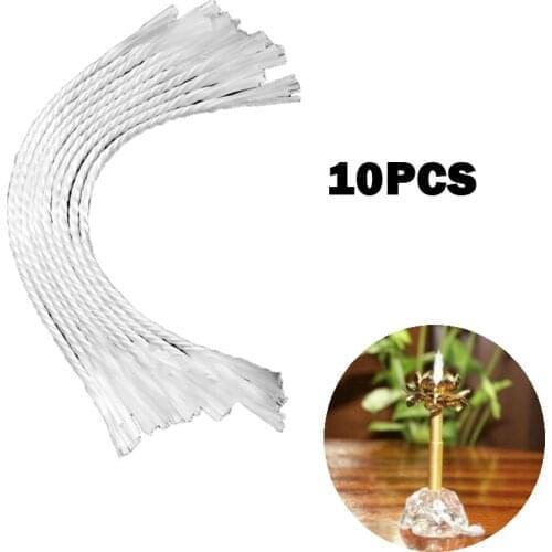 10 wicks 3*190mm white fiberglass wick, used for birthday candles, smokeless DIY oil lamps, candle making supplies, environmenta