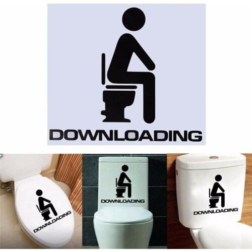 Free Shipping Toilet Decoration Sticker Downloading Home Decor DIY Vinyl Bathroom Decal Vinyl Curved Toilet Door Mural Y-74