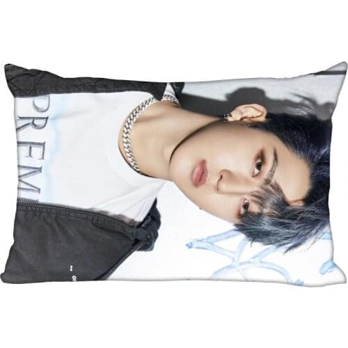 Stray Kids Changbin Pillow Cover Bedroom Home Office Decorative Pillowcase Rectangle Zipper Pillow cases Satin Soft No Fade 0622