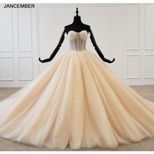 HTL1252 2020 ball gown evening dress strapless beading crystal backless light luxury long evening dress sukienka wieczorowa new