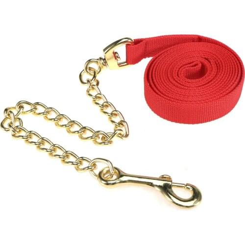 8.5ft Lunge Line Horse Leash Halter with Chain Pet Dog Obedience Recall Training Lead horse equipment halter horse