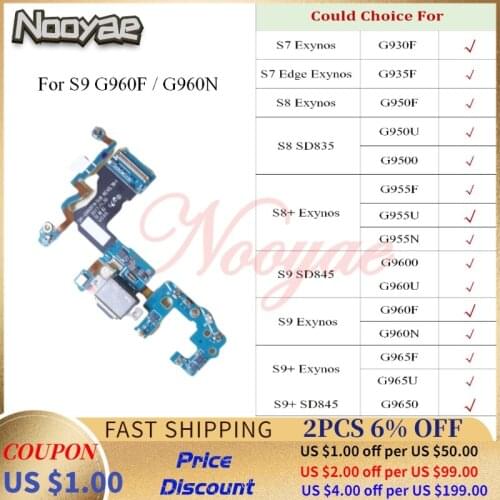 Charger Port For Samsung Galaxy S8 G950F / S8 Plus G955F S7 G930F edge G935F S9 USB Dock Charging Flex Cable Microphone Board