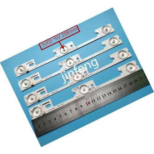 New Kit 4 PCS 3LED 6V 208mm LED backlight strip for KONKA LED32F2300NE LED32F2300FX 35017946 35017947