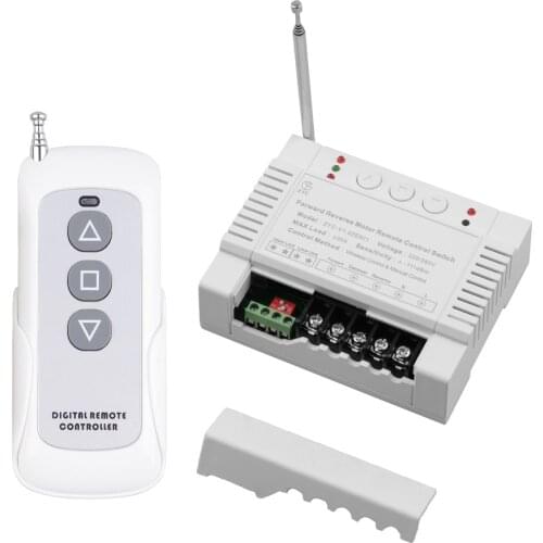 220V 380V 30A Motor Remote Control Switch Motor Forwards Reverse Up Down Stop Door Window Curtain Wireless TX RX Limited Switch