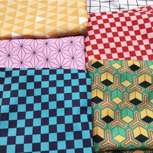 Half meter Polyester Cotton Japanese Cartoon Printed Tissue Sewing Quilting Fabrics for Patchwork Needlework DIY Handmade