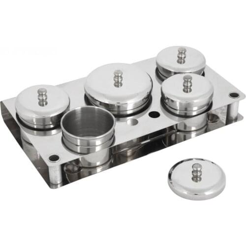 Nail Disinfection Cup Crystal Liquid Cup Manicure Liquid and Acrylic Powder Organizer Tray with Nail Brush Holder