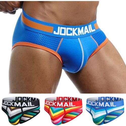 Jockmail Men Sexy Underwear Briefs Underpants Cueca U Pouch Male Panties Mens Briefs Gay Men Underwear for Big Penis Bulge