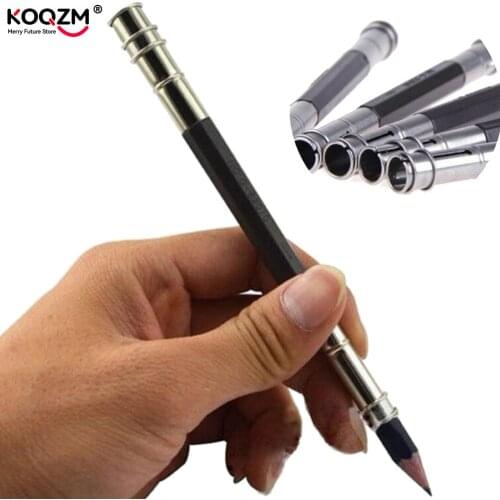 2 PCS Drawing Pencil Extender Device Lengthened Carbon Rods Clip Lengthening Bar Pencil Sketch Art Office School Accessories