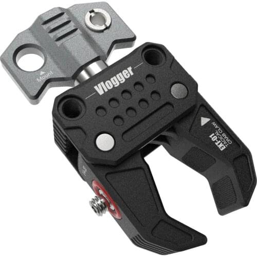 Crab Clip Mount Arm Clamp Holder w/ Universal 1/4 3/8 Screw Arca Swiss Port for DSLR Camera Monitor Tripod Stand Photo Studio