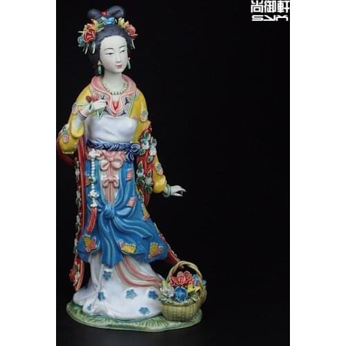 Shiwan doll master of fine ancient characters of a dream of Red Mansions twelve beauties Lin Daiyu ceramic ornaments crafts