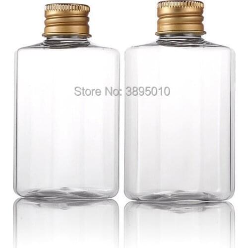 80ml Octagonal Perfume Bottle 8/3OZ Women Makeup Packaging 80cc Aluminum Cap Container Refillable F951