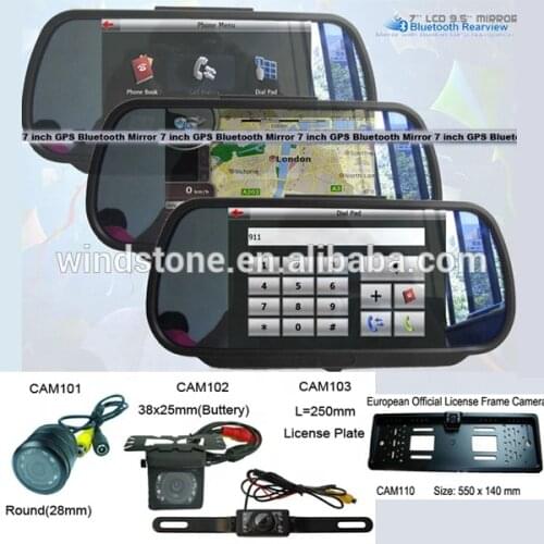 Car Back View Mirror Camera Rearview Mirror Bluetooth Handsfree Car Kit 7 inch Flip Open Very Novel Mirror