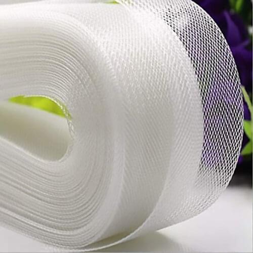 50/100Yards Stiff Polyester Horsehair Braid for Polyester Boning Sewing Wedding Dress Dance Formal Dress Accessories
