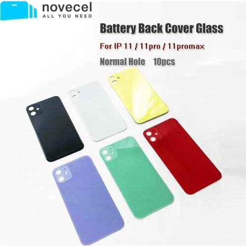 10pcs Replacement Back Housing Case Normal Hole Back Battery Cover Rear Door Housing Case For iPhone 11 11pro Max Glass Body