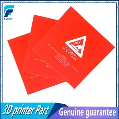 4pcs 220x220mm Red Frosted Heated bed For Wanhao i3 Anet A8 A6 Ender 5 3D Printer Sticker Build Sheet build plate tape