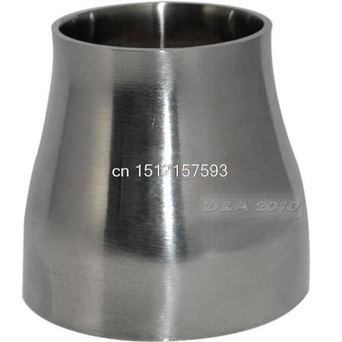 51MM to 38MM 2" to 1.5" Sanitary Weld Reducer Pipe Fittings Stainless Steel SS304