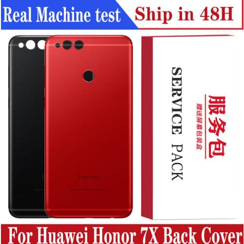 100% Original Brand New Back Cover for Huawei Honor 7X Battery Glass Rear Housing Panel Case repair part with Adhensive sticker