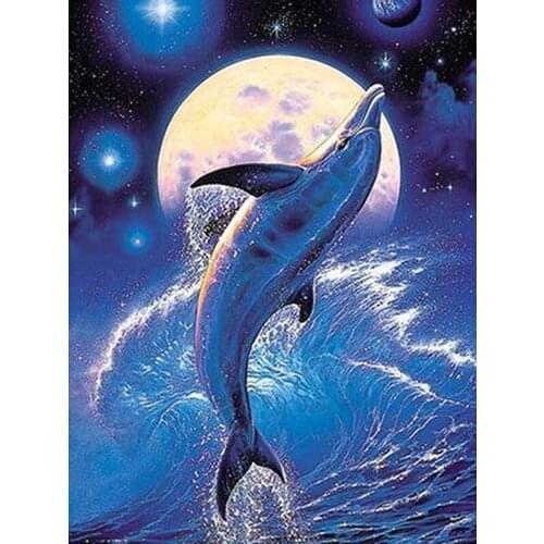 Diamond Embroidery Sale Animal Dolphin Full Diamond Painting Needlework DIY Diamond Mosaic Rhinestones 3D Decor