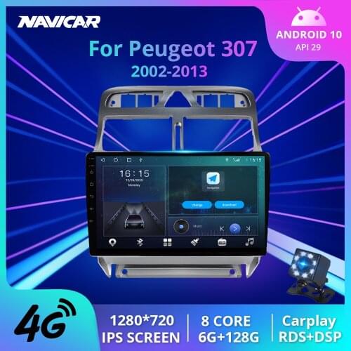 2din Android 10.0 Car Radio For Peugeot 307 307CC 307SW 2007-2013 Car Multimedia Video Player Navigation Gps NO 2Din DVD Player