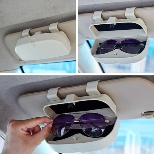 Car Sun Visor Organizer Sunglasses Case Car Sun Glasses Holder Box Eyeglasses Storage Box Glasses Holder Car Interior Accessorie
