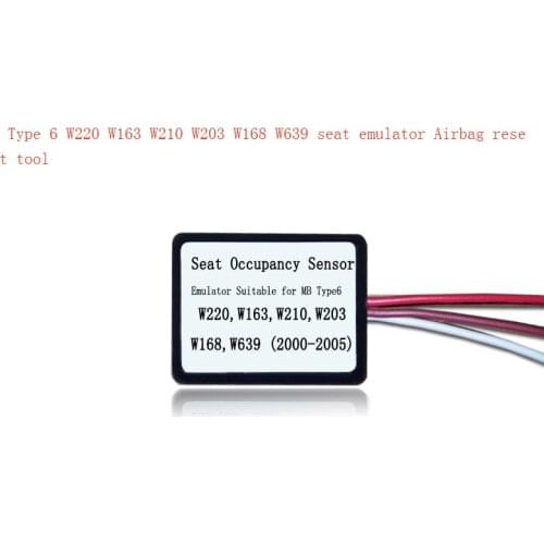 For Mercedes Benz SRS Emulator Type 6 W220 W163 W210 W203 W168 W639 Seat Emulator MB Airbag Reset Tool