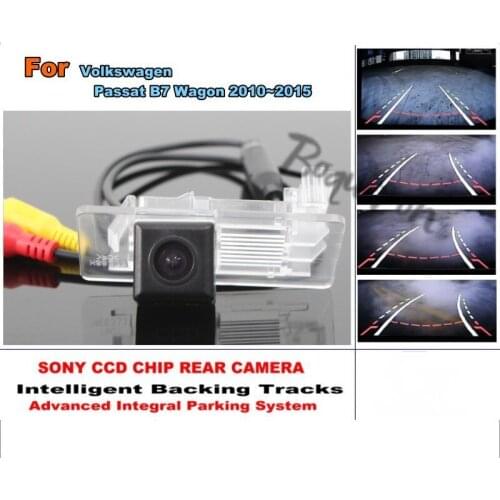 For Volkswagen VW Passat B7 Wagon Car Intelligent Parking Tracks Camera HD Back up Dynamic Tragectory Camera / Rear View Camera