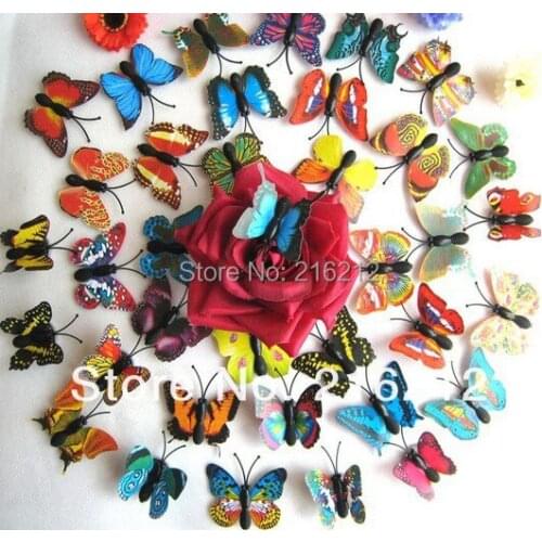 Artificial 3D Butterfly Fridge Magnet Sticker Refrigerator Magnets Home Decoration