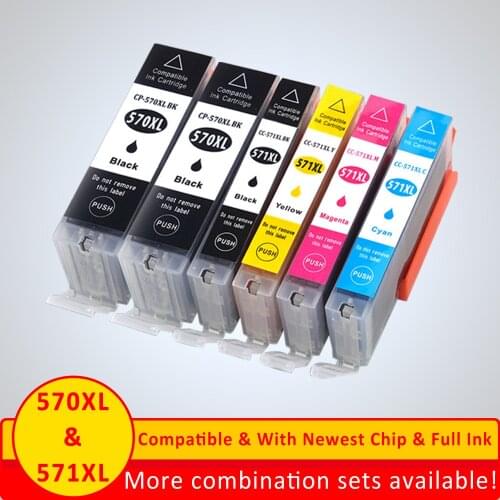 XiangYu Compatible Ink Cartridge 570 for Canon 570XL for Canon 571XL for PIXMA MG5750 TS5050 MG5751 MG5752 MG5753 MG6850 MG6851