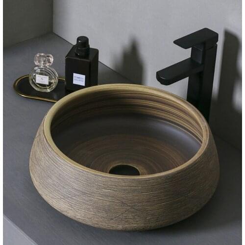 Bathroom Artistic Basin Household High Temperature Ceramics Sink Toilet Hand Made Washing Basin Bowl For Hotel Club K AB277