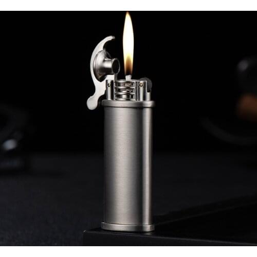 Kerosene Lighter Vintage kerosene lighter creative windproof cotton oil lighter smoking set smoking accessories for weed briquet