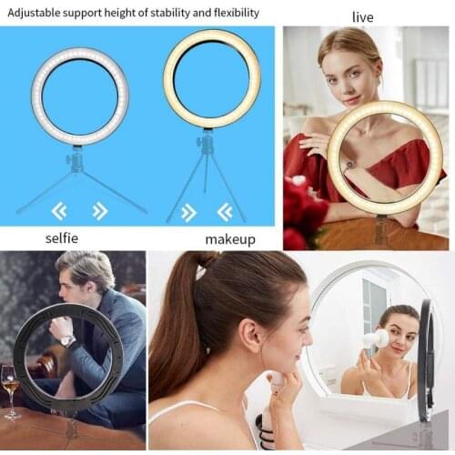 6 Inch Ring Light LED Dimmable Video Studio Selfie Photography Lighting On Youtube Live Streaming For IPad With Tripod To Choose