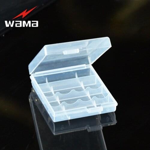 Wama Battery Storage Box for AA AAA Rechargeable Li-ion Batteries Cells Case Holder in PP Material Protect Container