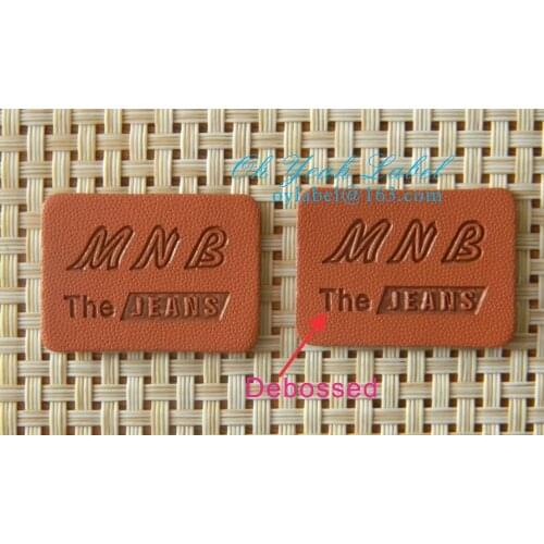 Custom made high quality leather label / leather patch /pu patch