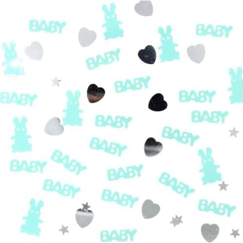 KSCRAFT Blue Baby Sliver Heart Sliver Star Sequins PVC Flat for DIY Card Making Craft Color Collection