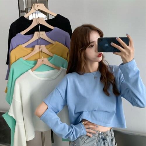 High Waist Bare Midriff New Fashion Girl Summer Knitted Pullovers Slim Short Shirt Women Summer Tops Hollow Out Summer Clothes