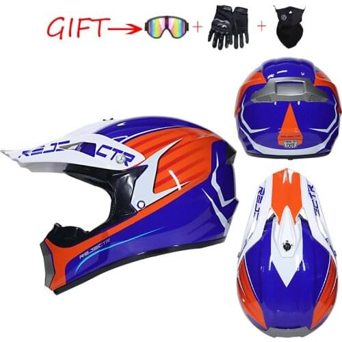 3 Gifts Super-Cool Motorcycle Off-road Helmet ATV Dirt Bike Motocross Helmet Racing Downhill Full Face Helmet Capacetes