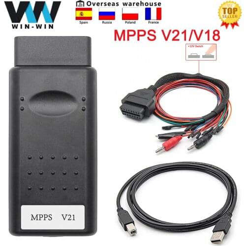 MPPS V21 MAIN + TRICORE + MULTIBOOT Ecu Flash Breakout Tricore OBD2 ECU Chip Tuning OBD Scanner for EDC15 EDC16 EDC17 PK V16 V18