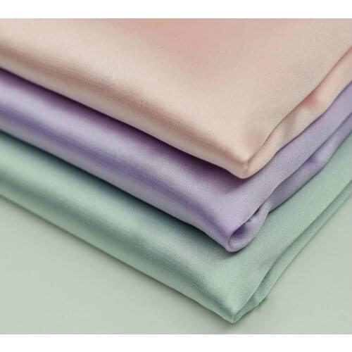 Soft Pink Stretch Satin Tulle Fabric for Dress Shirts, White, Yellow, Purple, Blue, Red, Gray, Black and Burgundy by the Meter