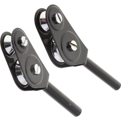 2pcs Sea Trolling Fishing Rod Guide Tips Double Roller Guides 3.5mm 4.5mm