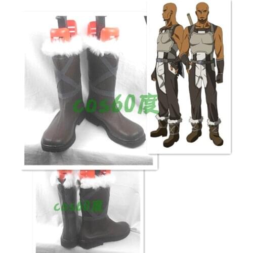 Sword Art Online Agil Andrew Gilbert Mills Cosplay Shoes Boots S008