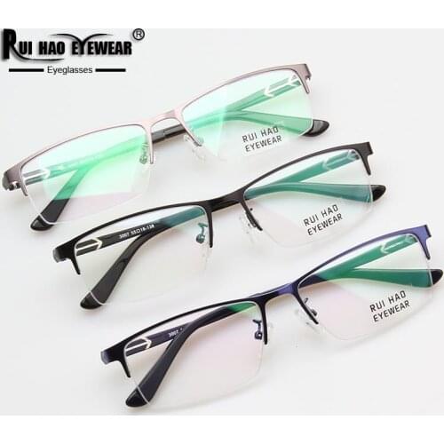 Super Light Optical Eyeglasses Men Rectangle Prescription Glasses Fashion Eyewear Frames TR90 Temple Spectacles 3007