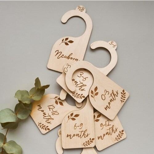 Baby Clothes Dividers wood Baby Shower Gift Nursery Closet Organizer Set of 7