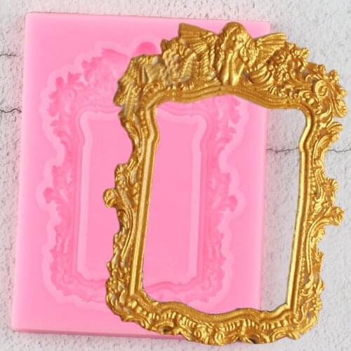 Angel Frame Relief Silicone Molds Cake Border Fondant Mold DIY Cake Decorating Tools Candy Chocolate Gumpaste Moulds